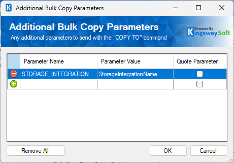 Additional Bulk Copy Parameters